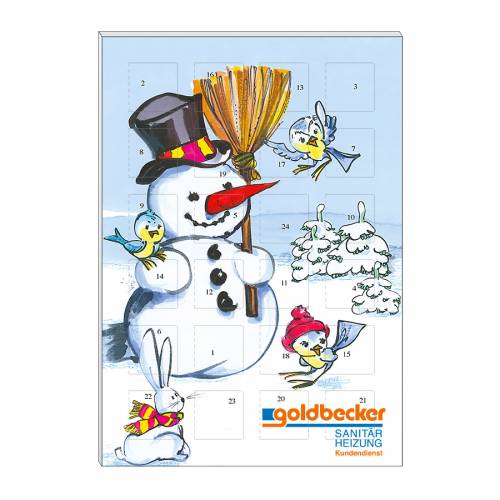 Schoko-Adventskalender Kompakt "Snowman"
